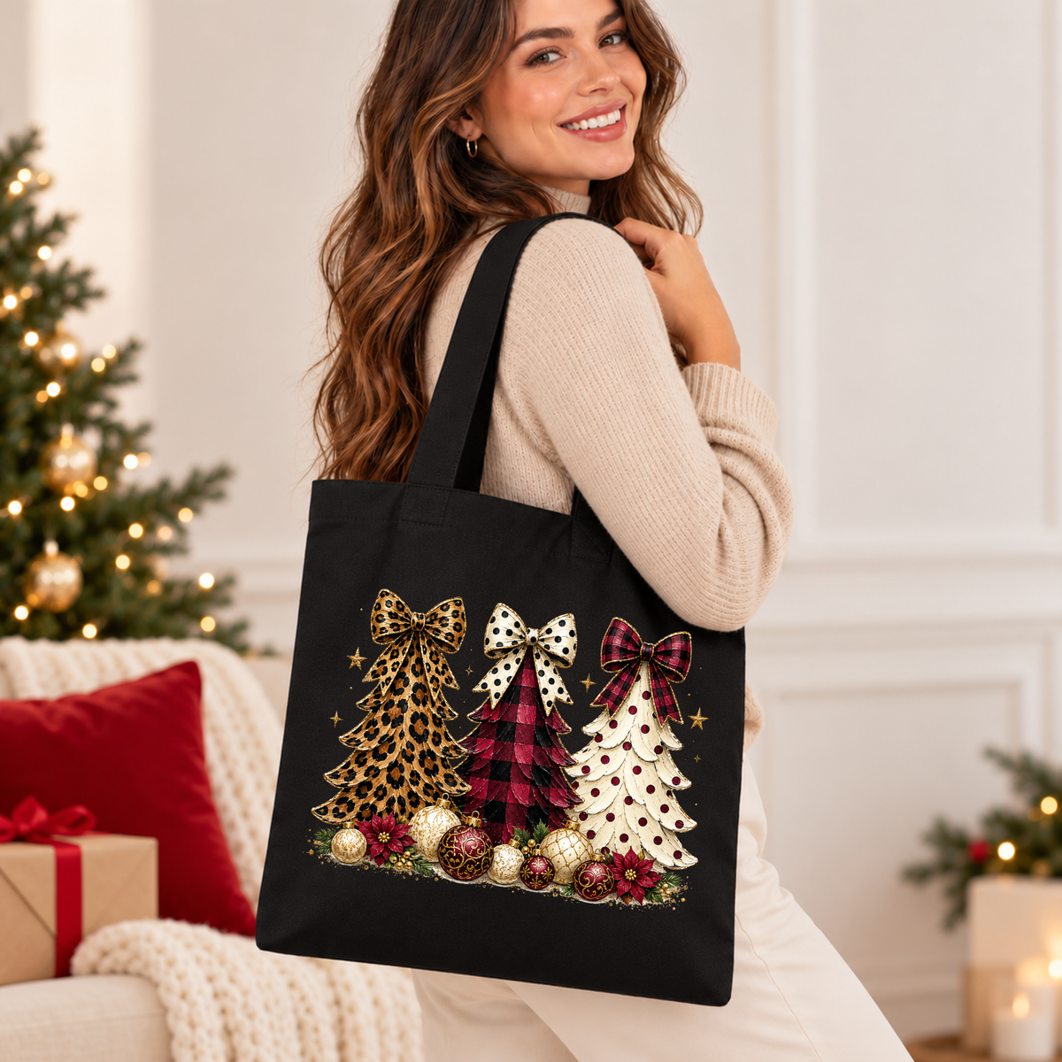 Christmas Trees & Pretty Bows 🎄🎀 Christmas Tote Bag