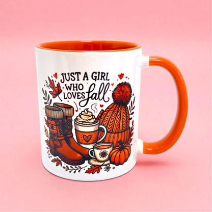🍁 Just a Girl Who Loves Fall Mug | 11oz 🧡
