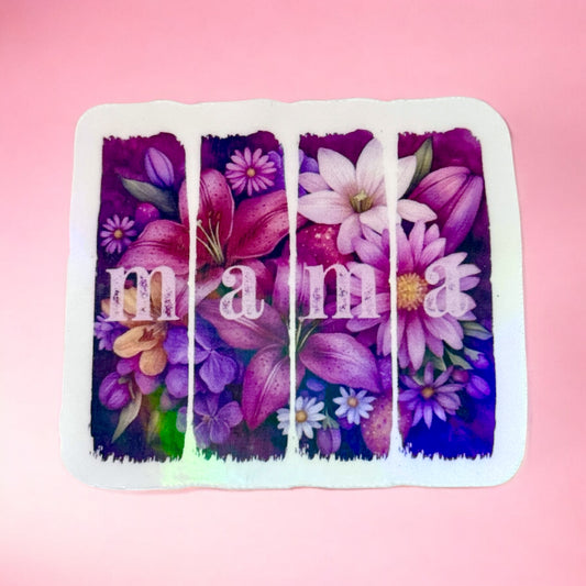 🌸 “Mama” Floral Vinyl Sticker 🌸