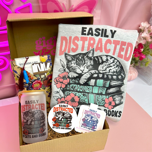 📚🐾 Easily Distracted by Cats & Books Bundle 🐾📚