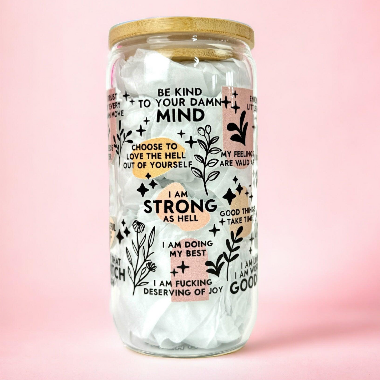‘Celebrate Every Damn Win’ 16oz (455ml) Iced Coffee Glass Cup