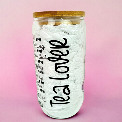 Tea Lover 16oz (455ml) Iced Tea/Coffee Glass Cup