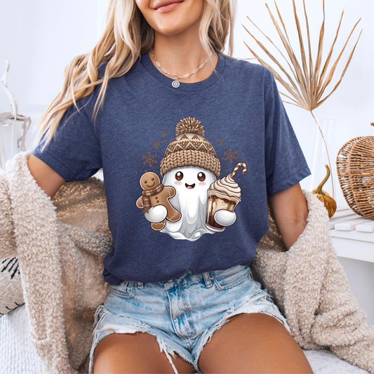 👻 Gingerbread Ghost 🎄 100% Organic Cotton T-Shirt