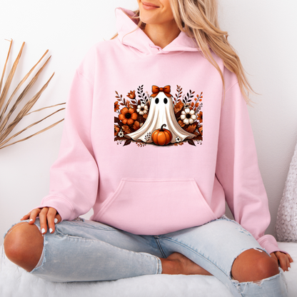 Pumpkin Ghost Bloom Luxuriously Thick Hoodie
