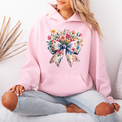 Spring Bow Cotton Hoodie