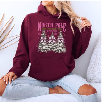 🌲❄️ North Pole Tree Farm ❄️🌲 Luxuriously Thick Hoodie