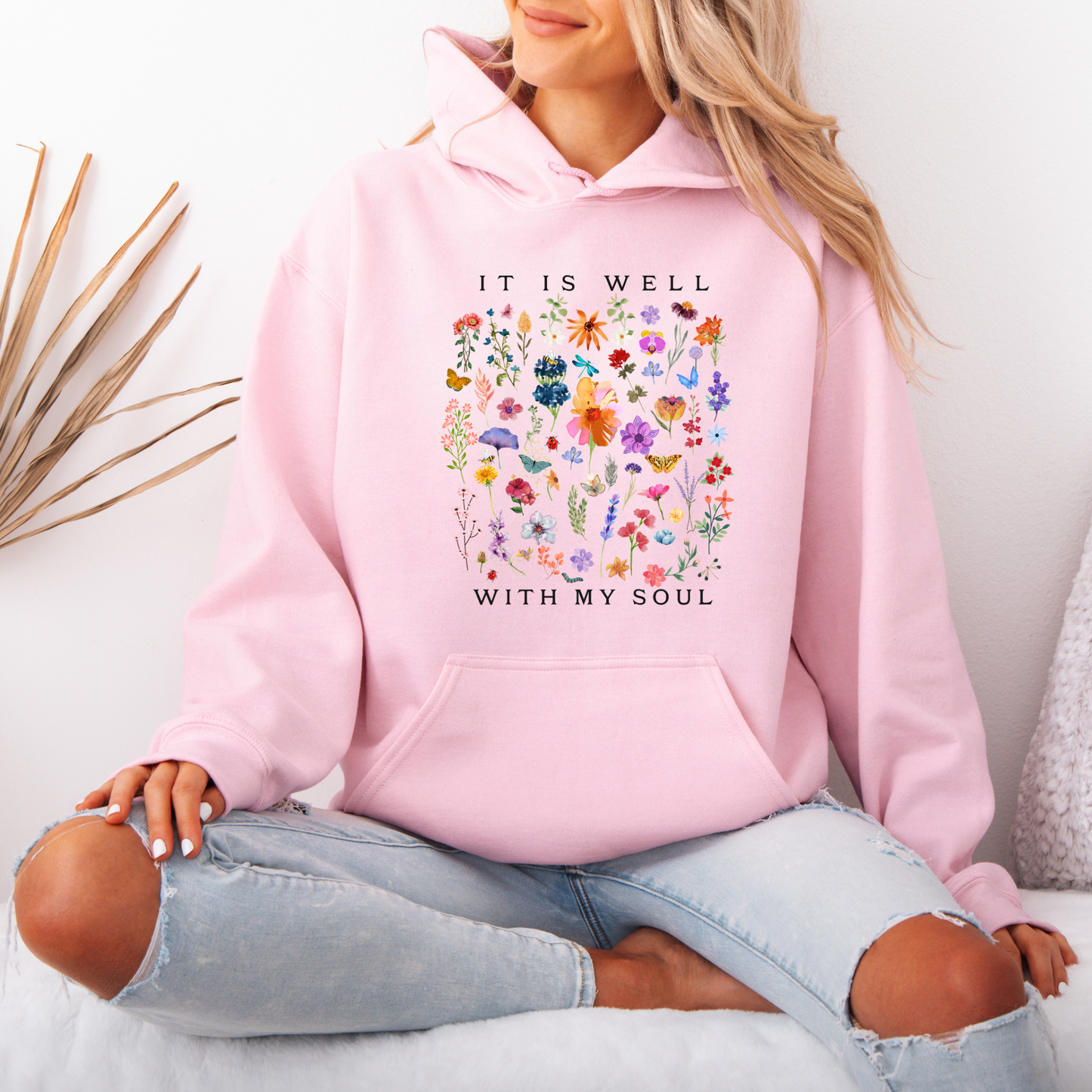 Peaceful Garden Cotton Hoodie