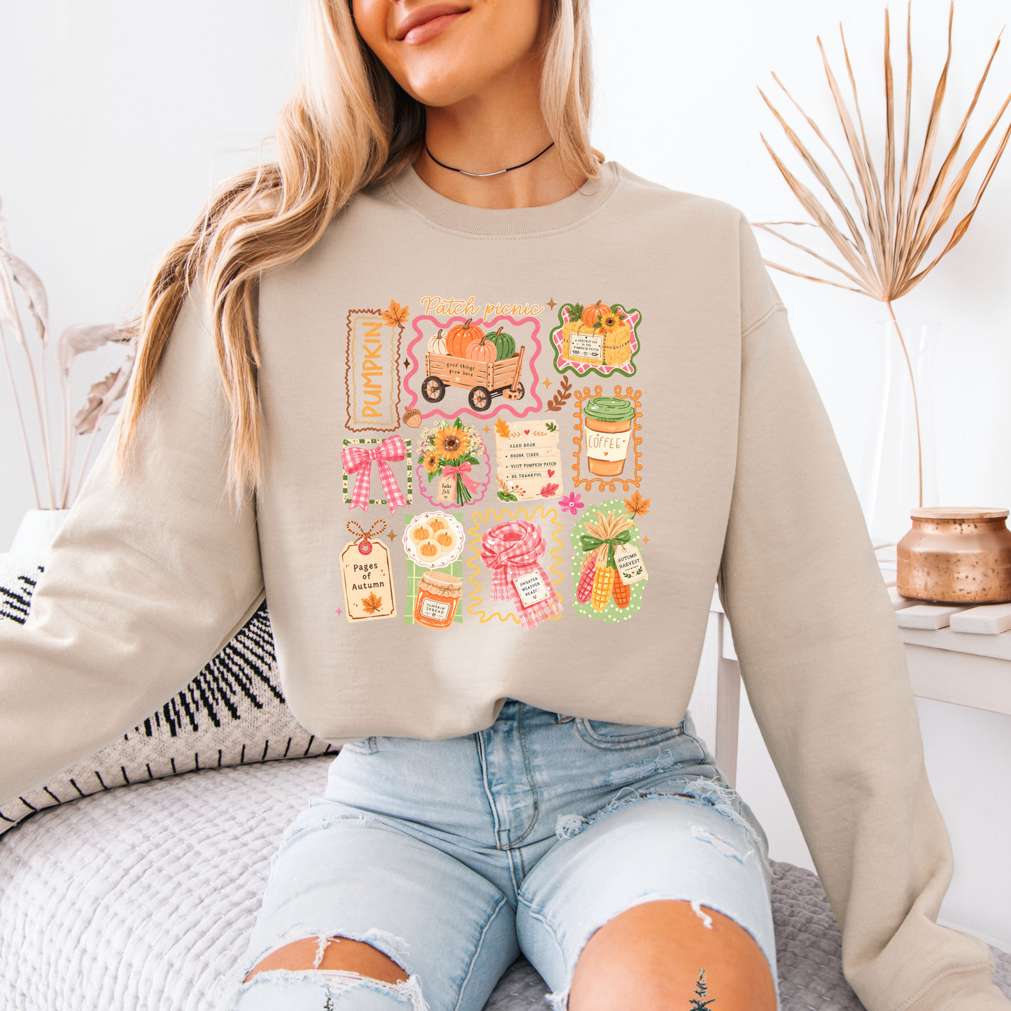 Pumpkin Patch Picnic Autumn Sweatshirt 🎃🍂