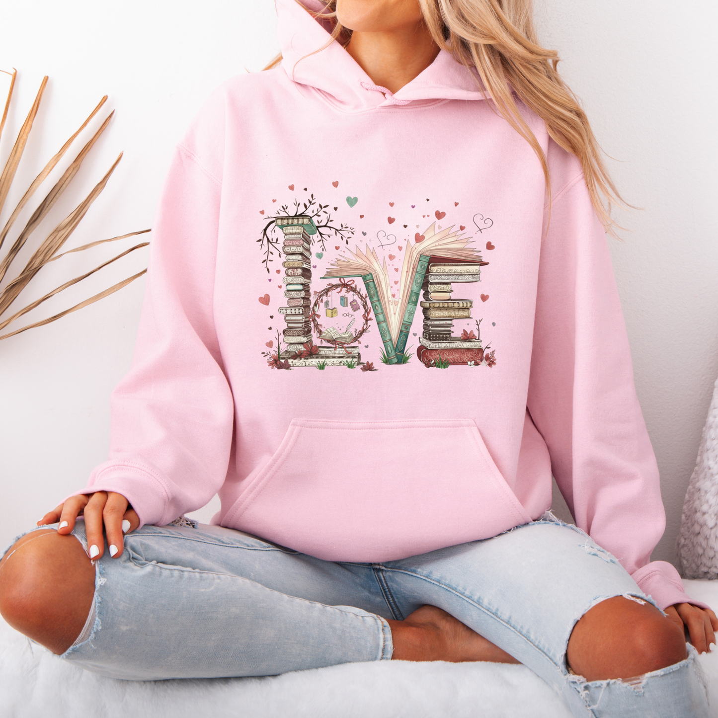 Book Lover “LOVE” Graphic Hoodie 📚❤️