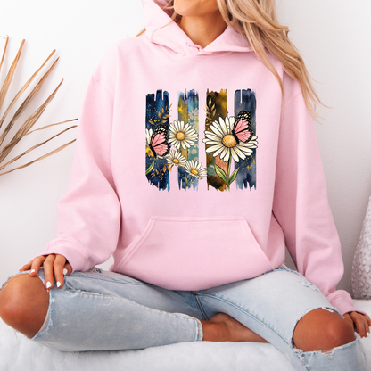 Midnight Daisy Butterfly 🌙🦋 Luxuriously Thick Hoodie