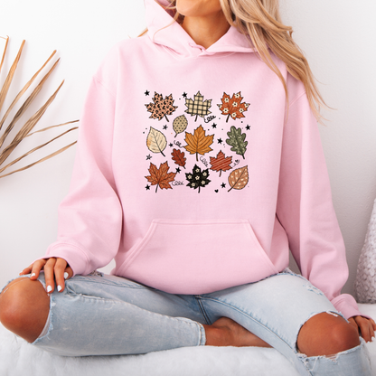 🍂✨ Whimsical Autumn Leaves Hoodie 🍁🤎🌿