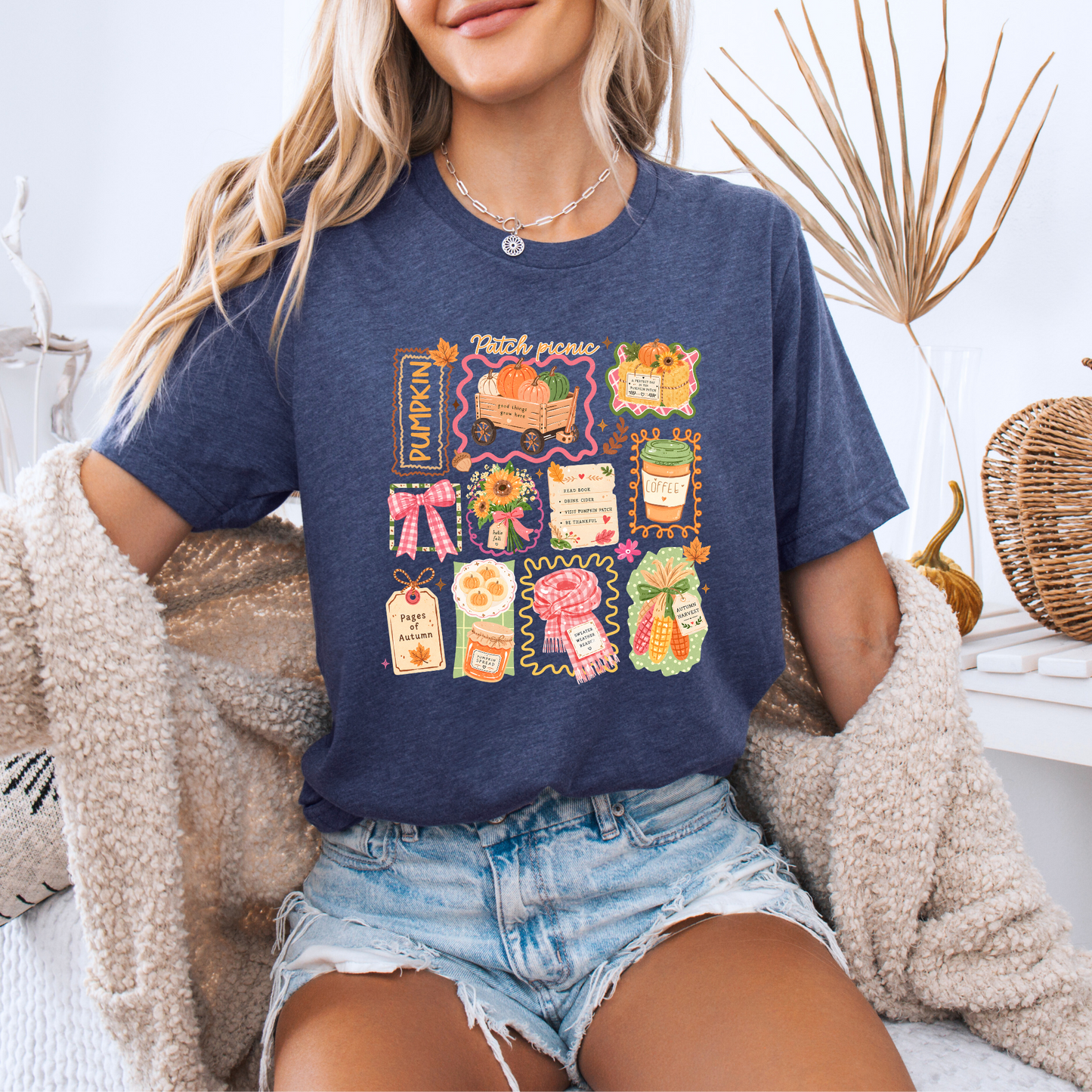 Pumpkin Patch Picnic Autumn T-Shirt 🎃🍂