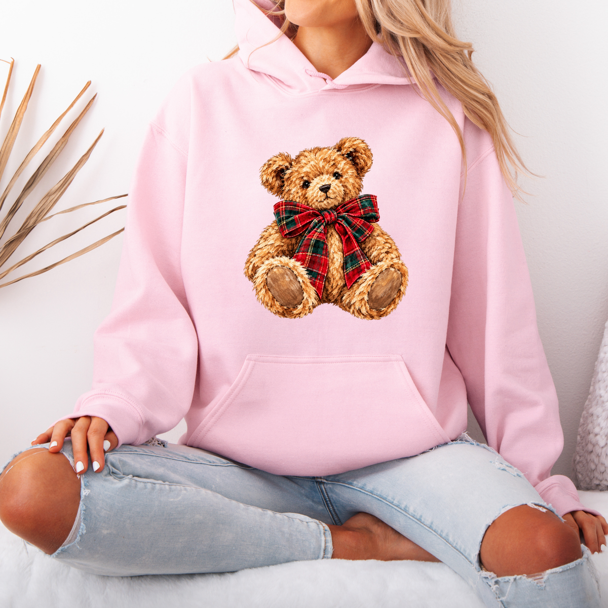 The Cutest Little Christmas Teddy 🧸🎀  Premium Christmas Hoodie
