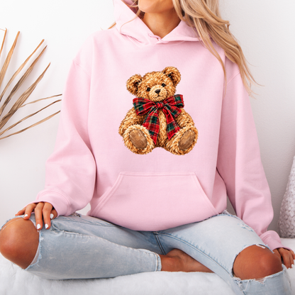 The Cutest Little Christmas Teddy 🧸🎀  Premium Christmas Hoodie