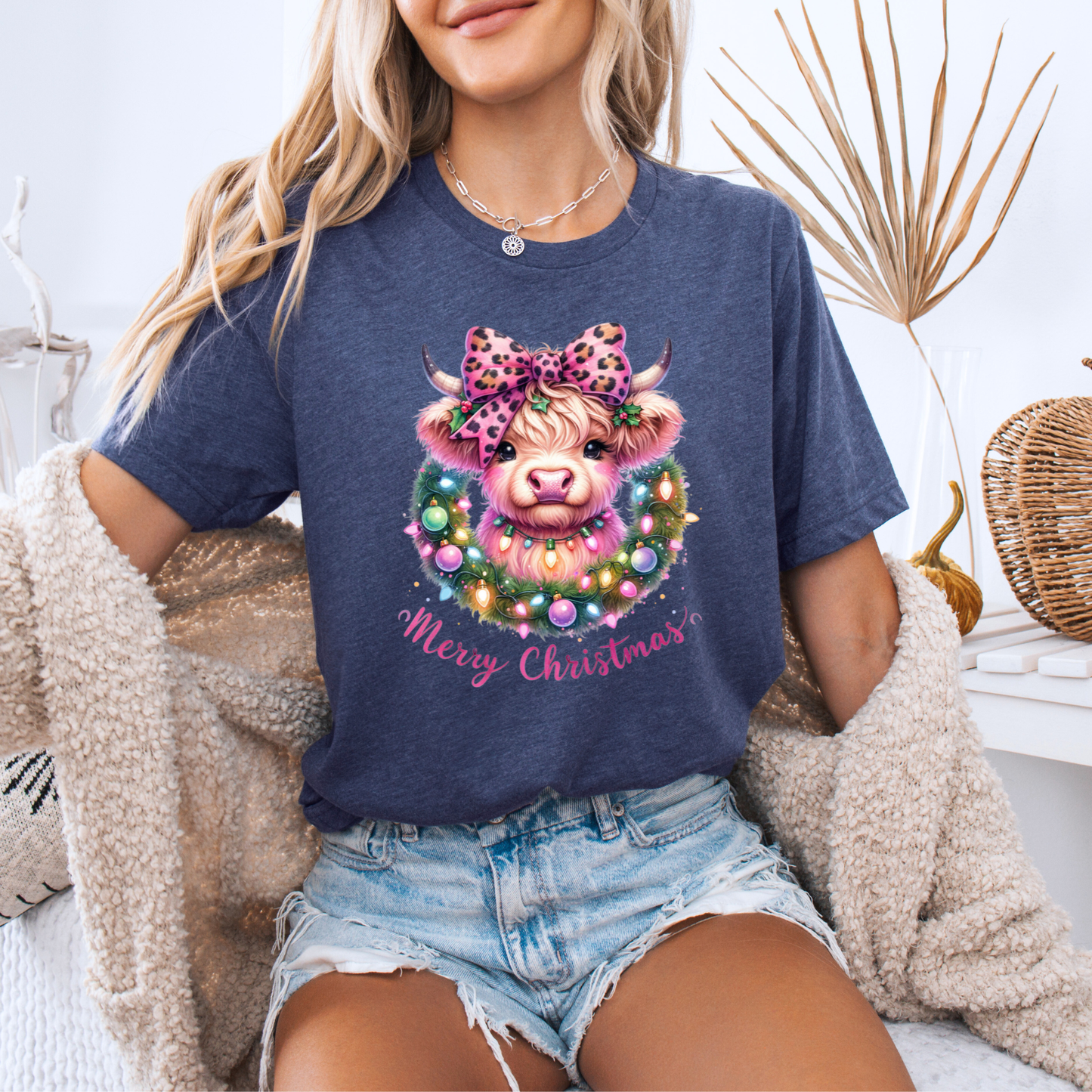 🎀🐮 Coquette Highland Cow 🐮🎀 100% Organic Cotton T-Shirt