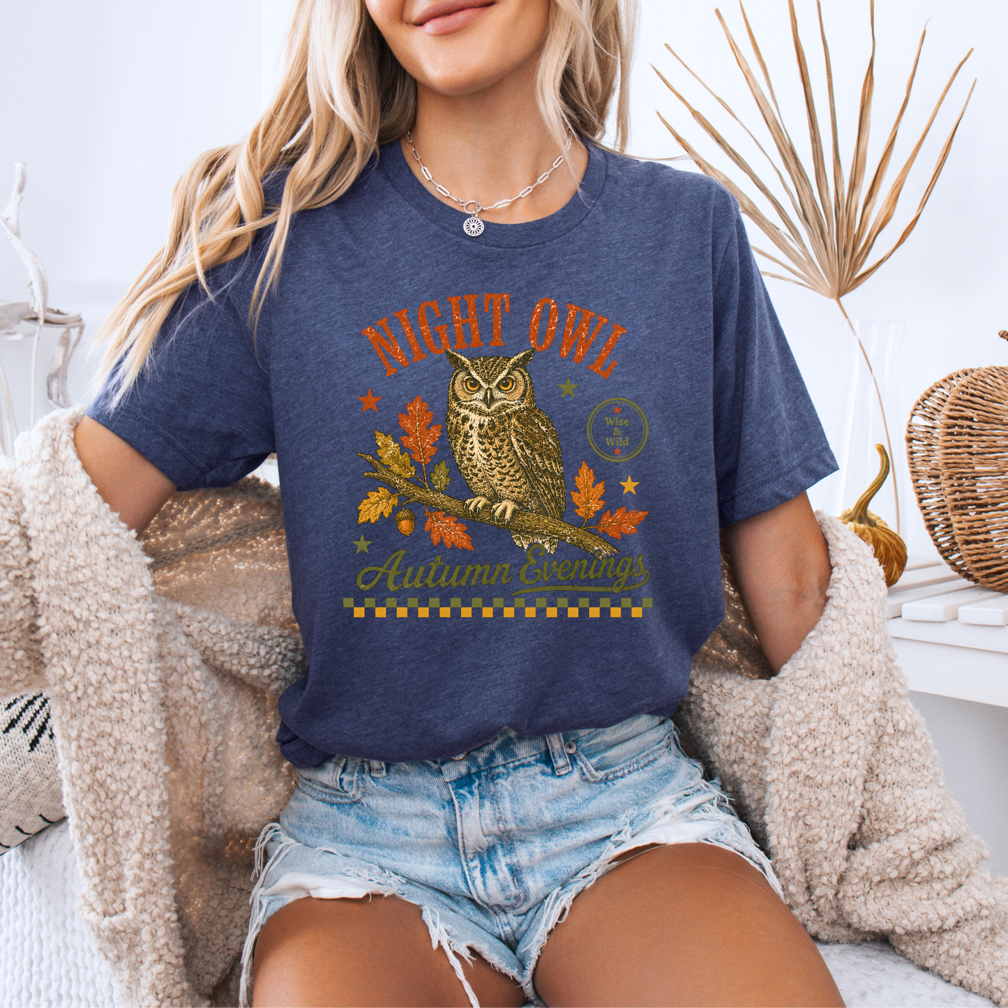 🦉 Night Owl Autumn Evenings T-Shirt 🍂✨