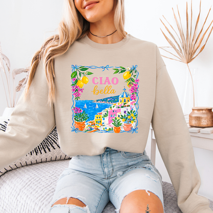 🍋🌸 Ciao Bella Coast Sweatshirt 🌊☀️