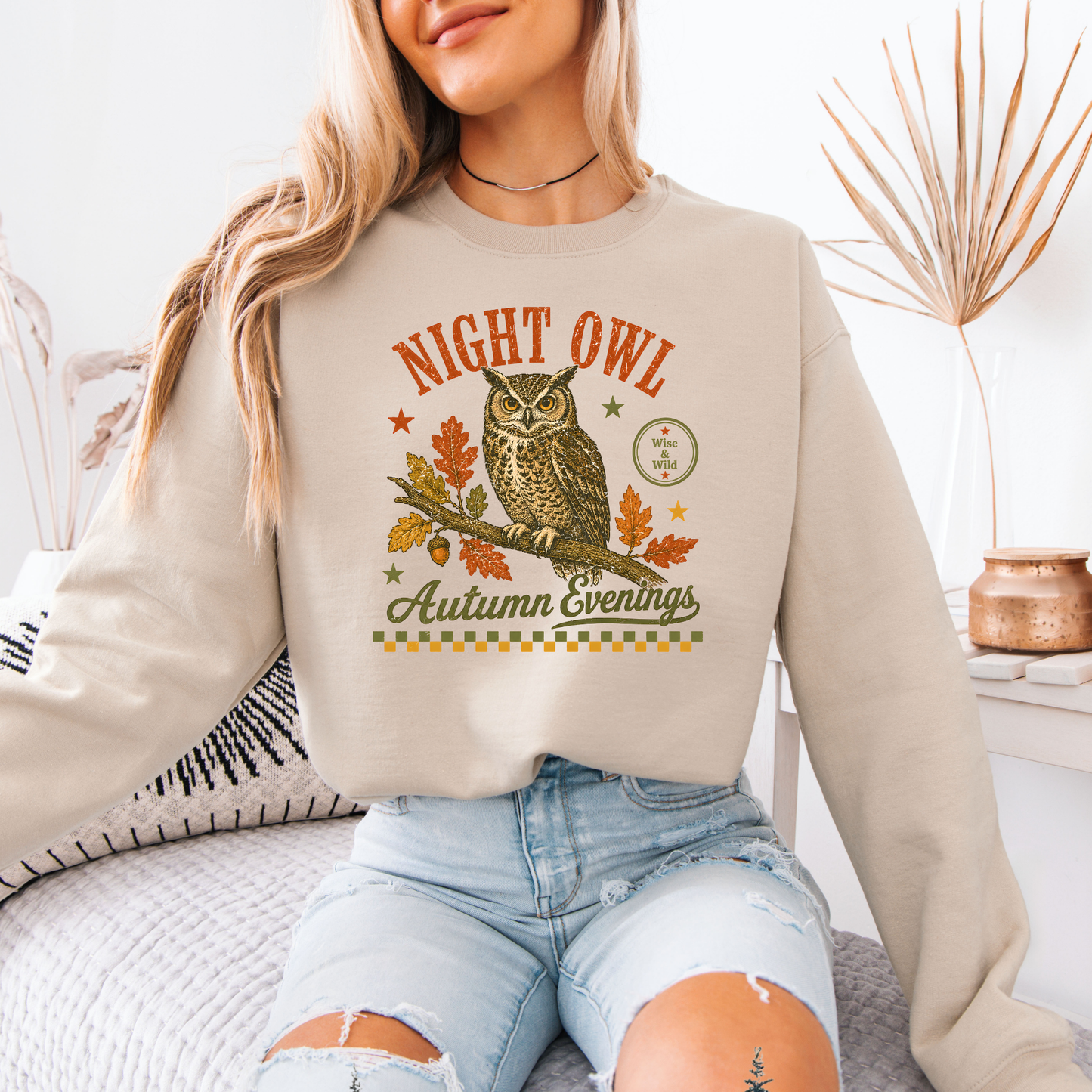 🦉 Night Owl Autumn Evenings Sweatshirt 🍂✨