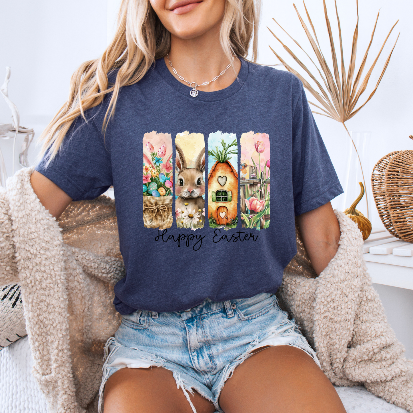 Happy Easter Bunny Graphic T-shirt🐰🌷🥕✨