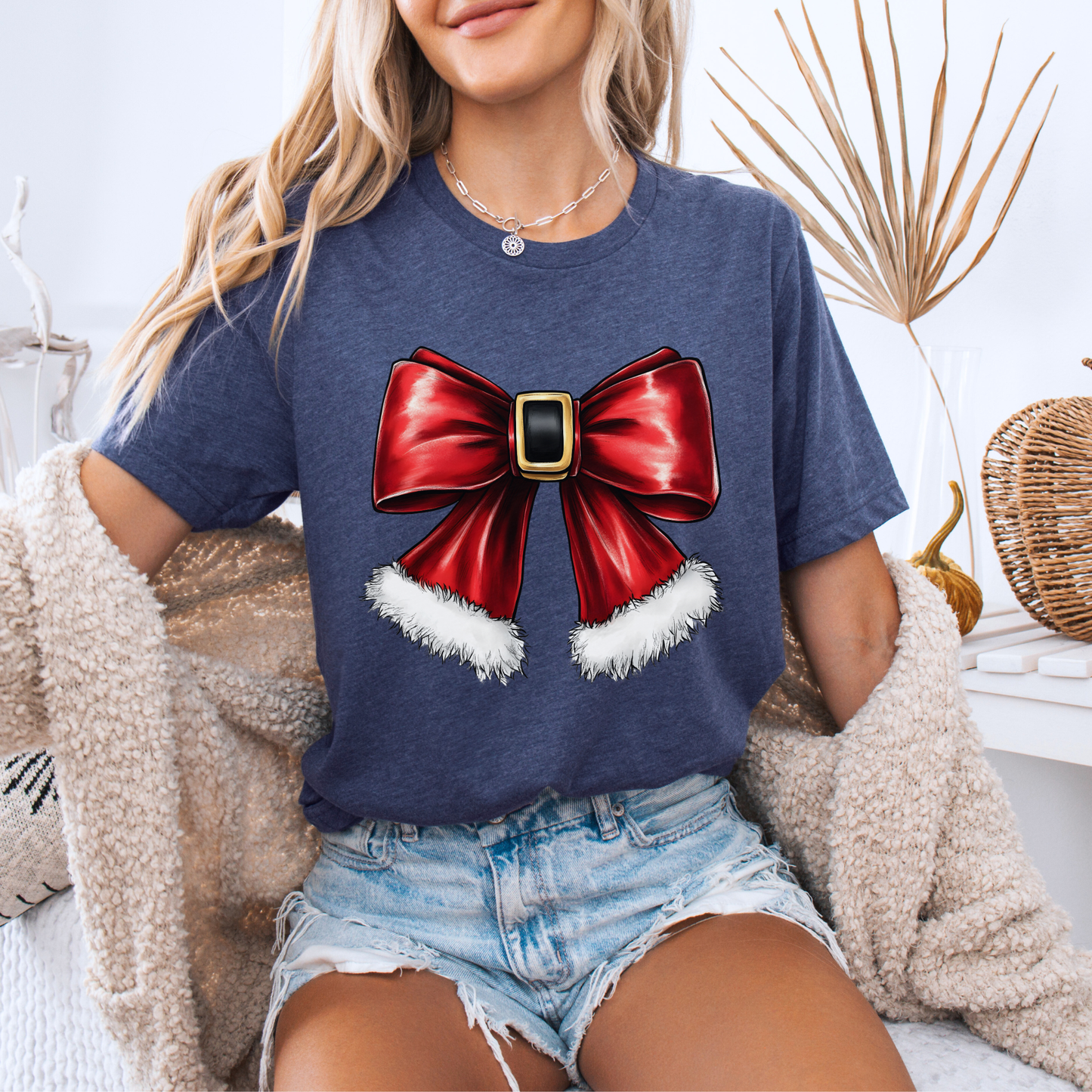 🎀🎄 Santa’s Bow 🧣 100% Organic Cotton T-Shirt