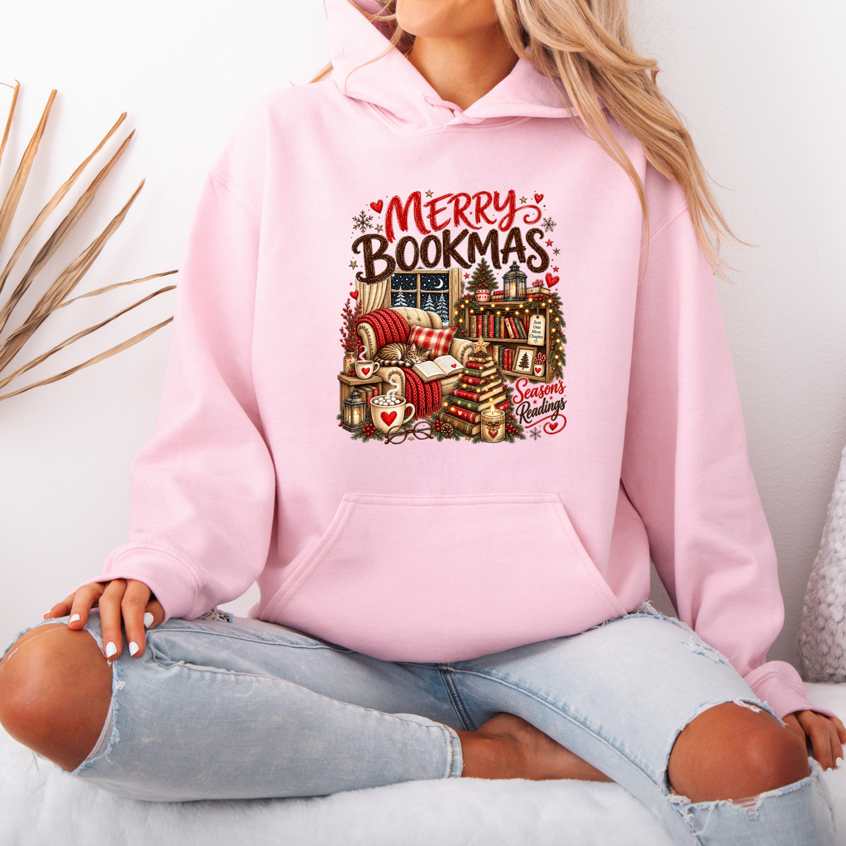 Merry Bookmax & Cosy Chapters 🎄📚  Premium Christmas Hoodie