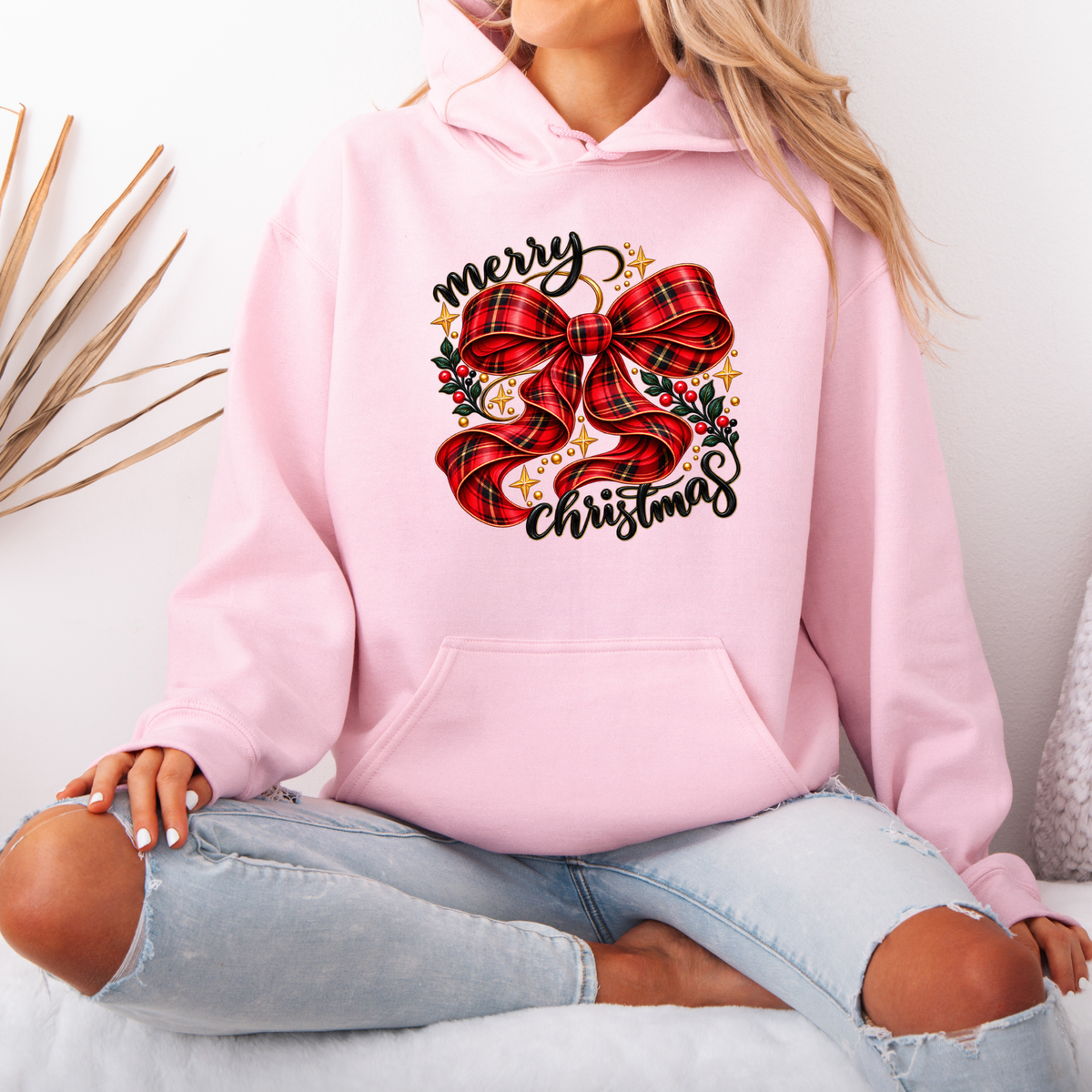 A Tartan Christmas Wish 🎀✨  Premium Christmas Hoodie