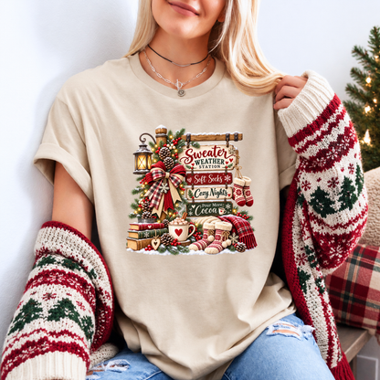 The Cosy Christmas Corner 🎄☕❤️ Organic Cotton Christmas T-Shirt