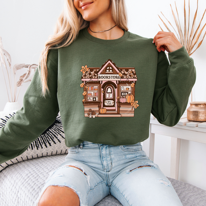 Fall Bookstore Organic Cotton Crewneck Sweatshirt