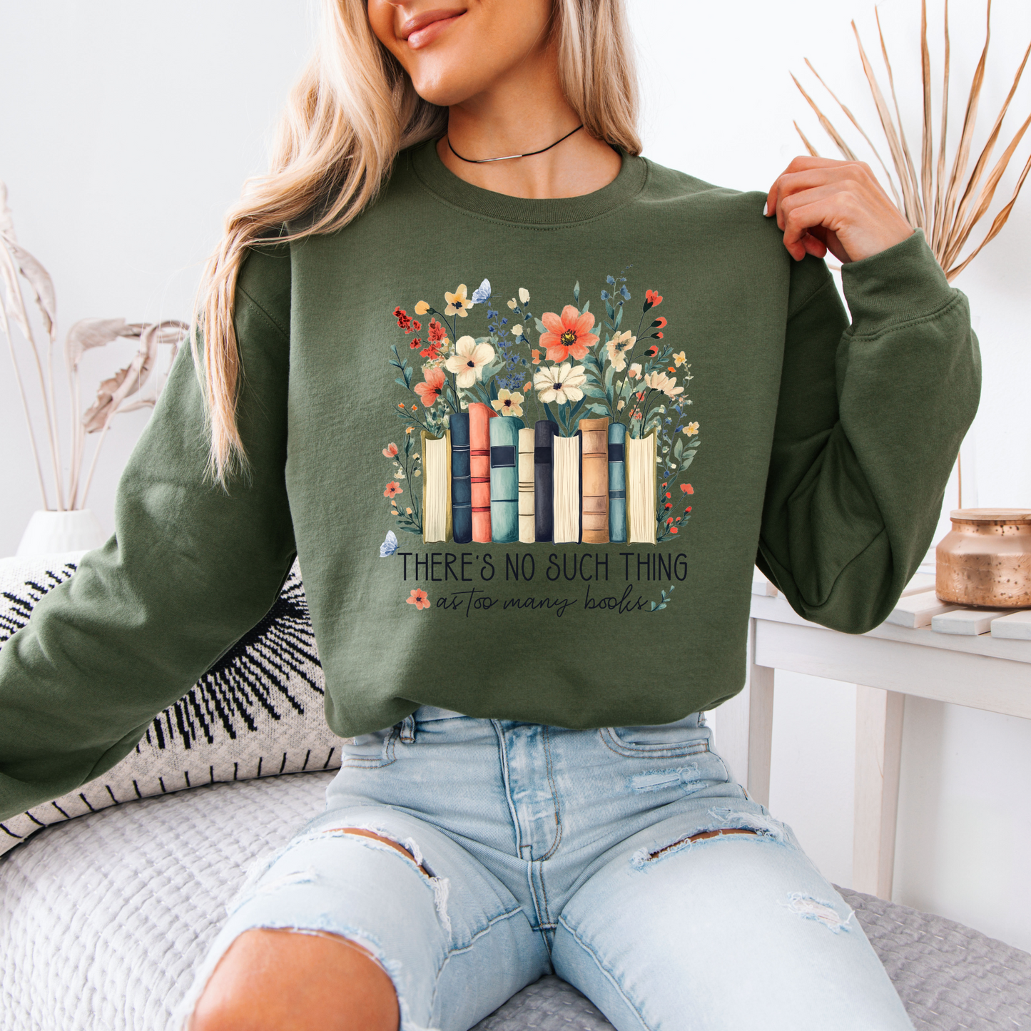Blossoms and Books Sweatshirt 📚✨