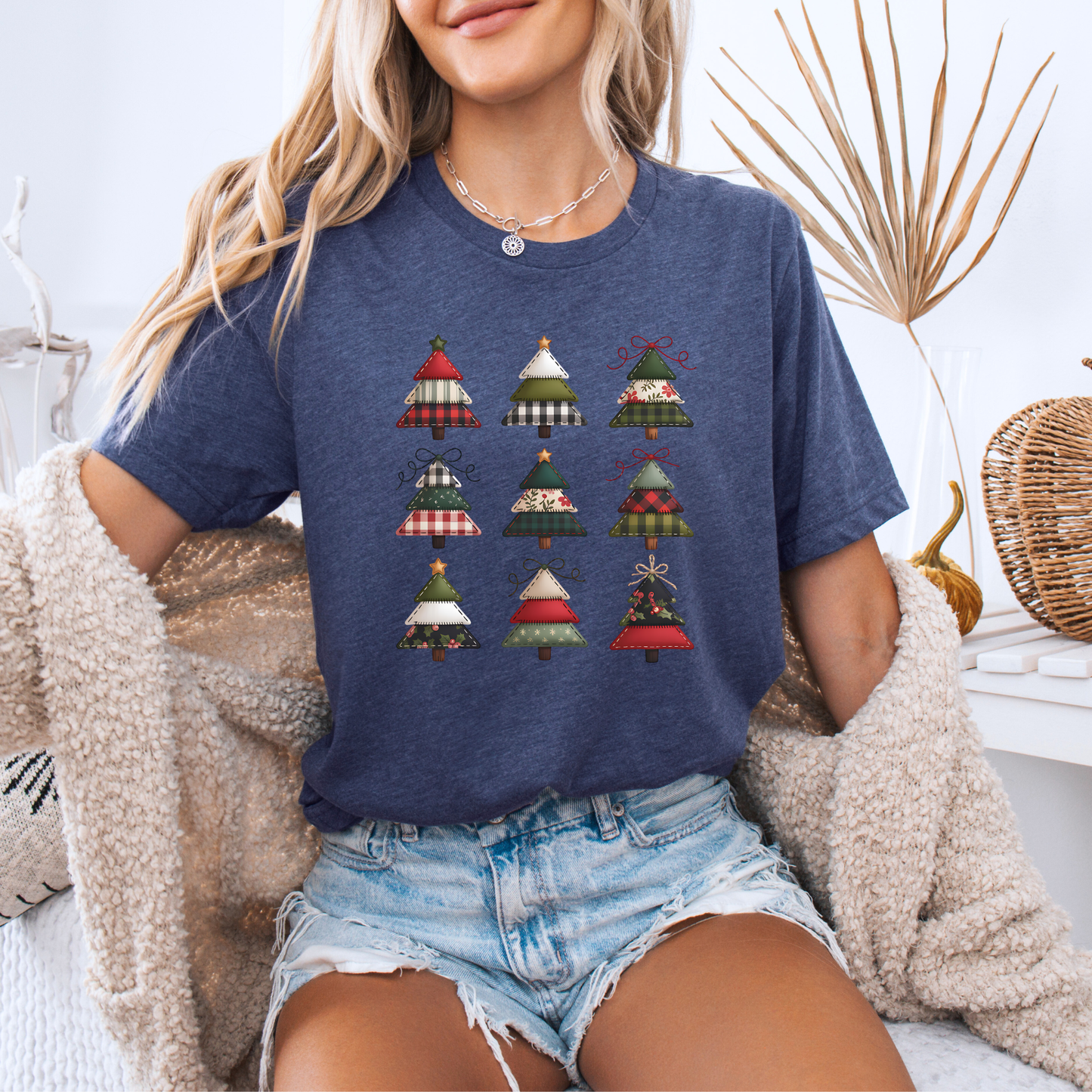 🪡🌲 Stitched Christmas Trees 💚 100% Organic Cotton T-Shirt