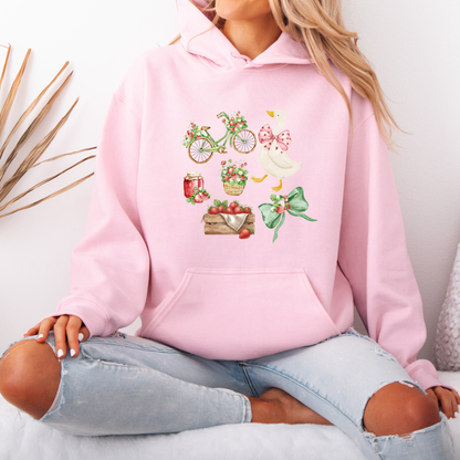 Strawberry Goose Cottage 🍓🪿 Luxuriously Thick Hoodie
