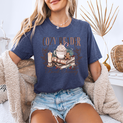☕📖 Cozy Reader Society ✨  100% Organic Cotton T-Shirt
