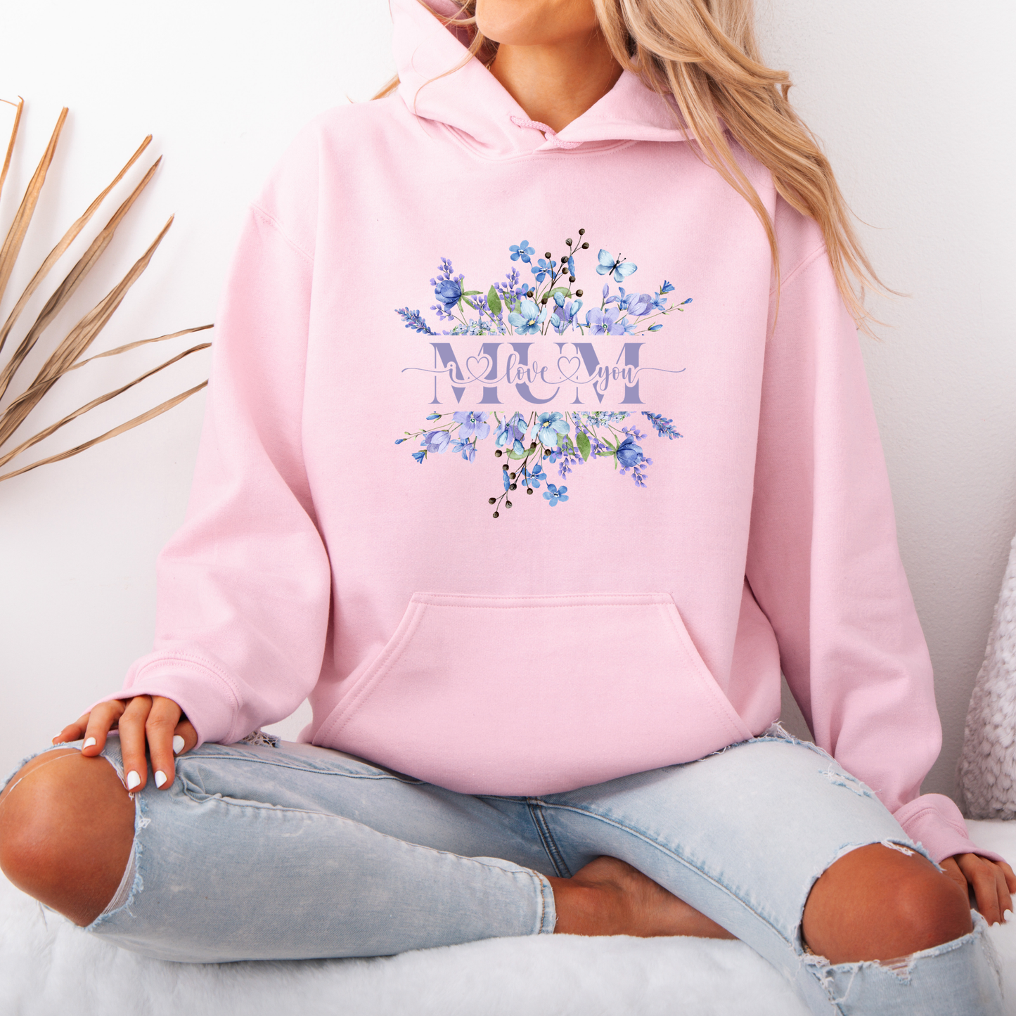 Mum I Love You Floral Hoodie 💐💜