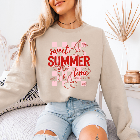 🍒 Sweet Summer Cherries Sweatshirt 🎀☀️