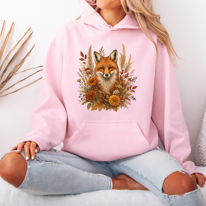 Autumn Fox and Wildflowers Hoodie 🦊🍂