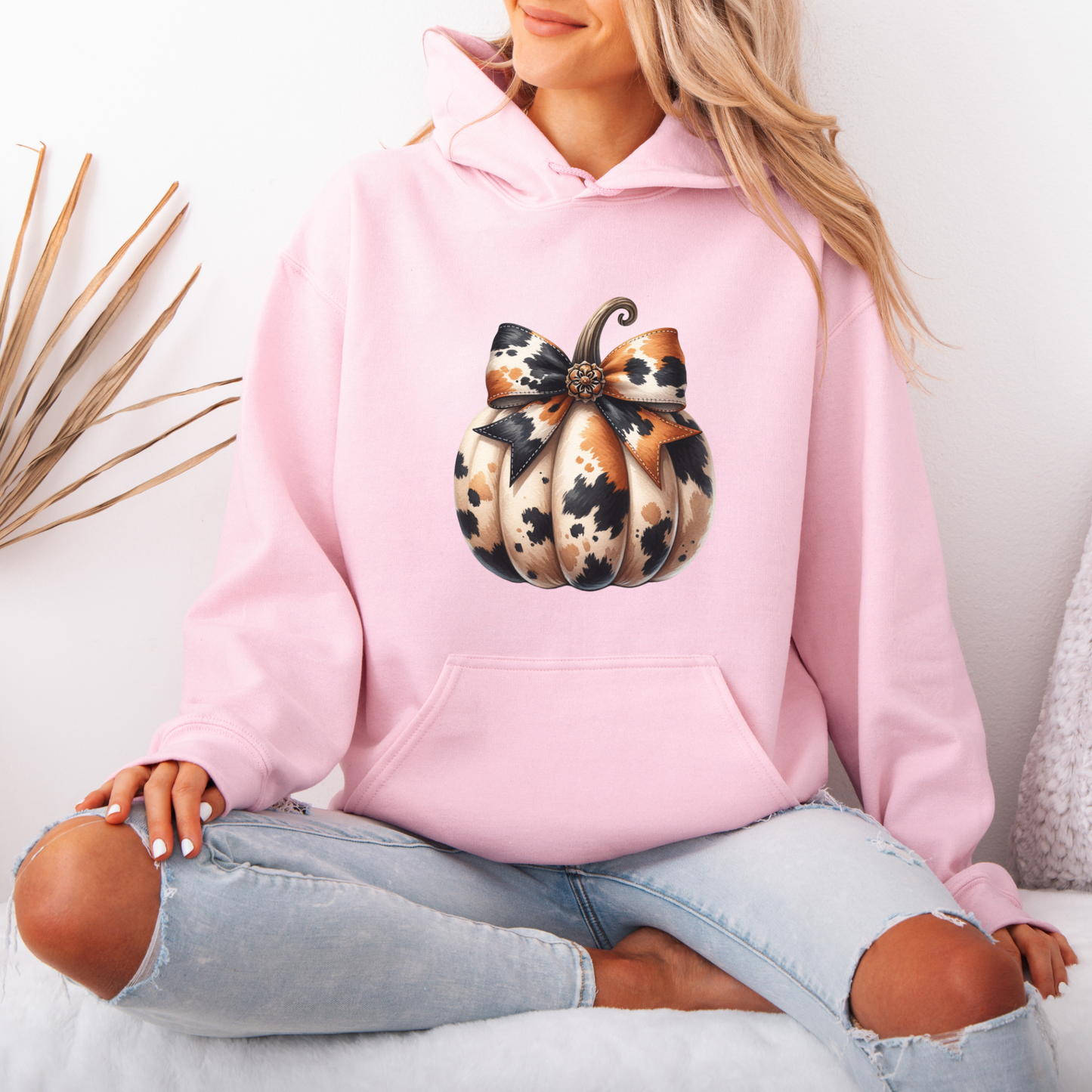 Cow hide Pumpkin Luxuriously Thick Hoodie