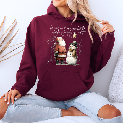 🎅☃️ Santa and Snowman ☃️🎅 Luxuriously Thick Hoodie