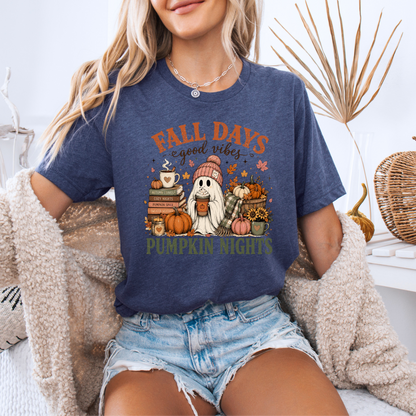 Fall Days & Pumpkin Nights Ghost T-Shirt 👻🎃🍂