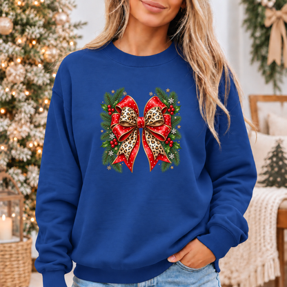 Wildly Merry Christmas Bow 🎀🎄✨  Cosy Christmas Sweatshirt