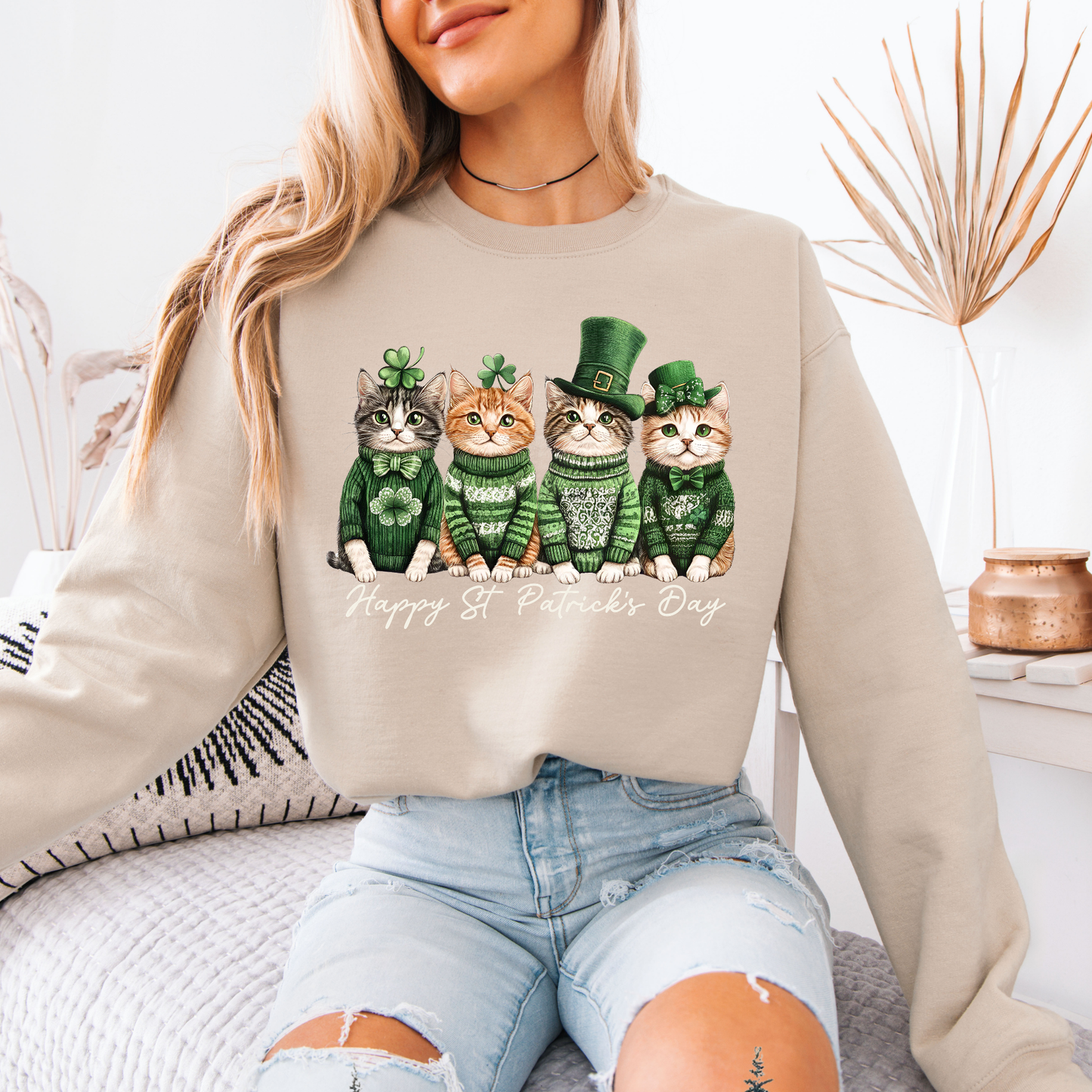Lucky Cats St. Patrick’s Day Sweatshirt 🍀🐱