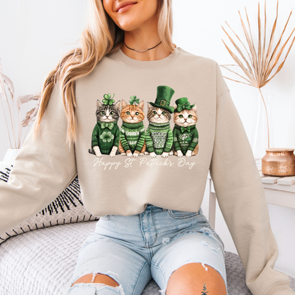 Lucky Cats St. Patrick’s Day Sweatshirt 🍀🐱