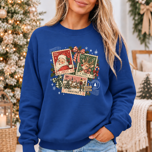 Vintage North Pole Post 🎅🏻🎄  Cosy Christmas Sweatshirt