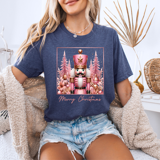 💕🌟 Pink Nutcracker Christmas 🎁 100% Organic Cotton T-Shirt