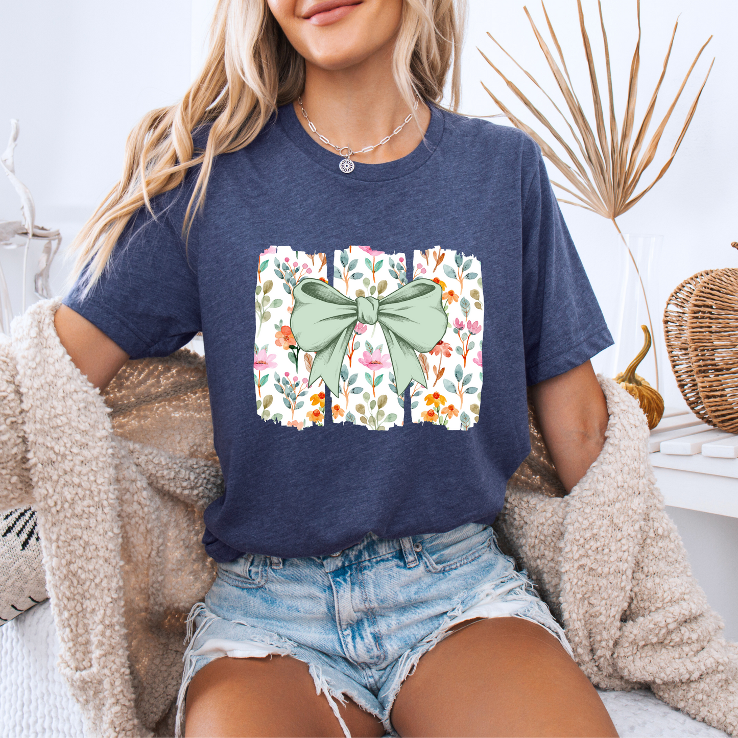 Floral Bow Aesthetic T-Shirt 🎀