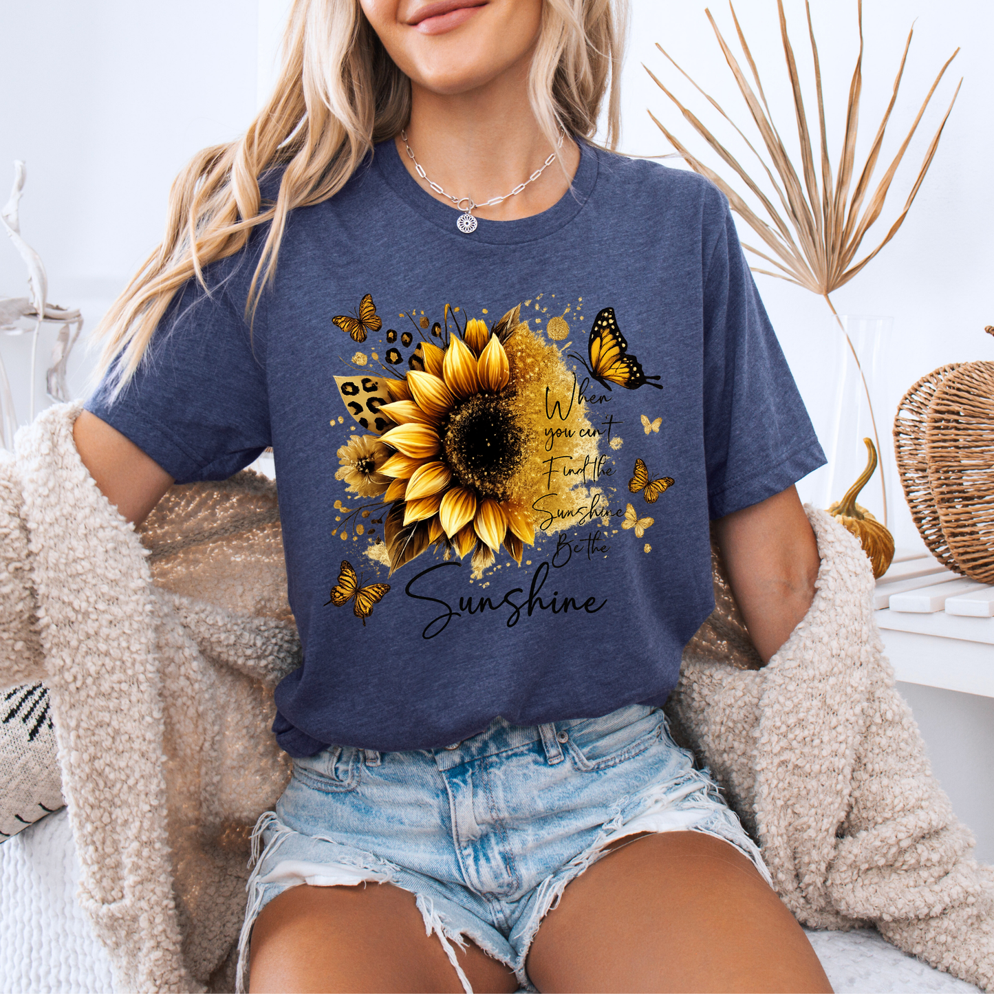 🌻🦋 Sunflower & Butterflies 🦋🌻✨ 100% Organic Cotton T-Shirt