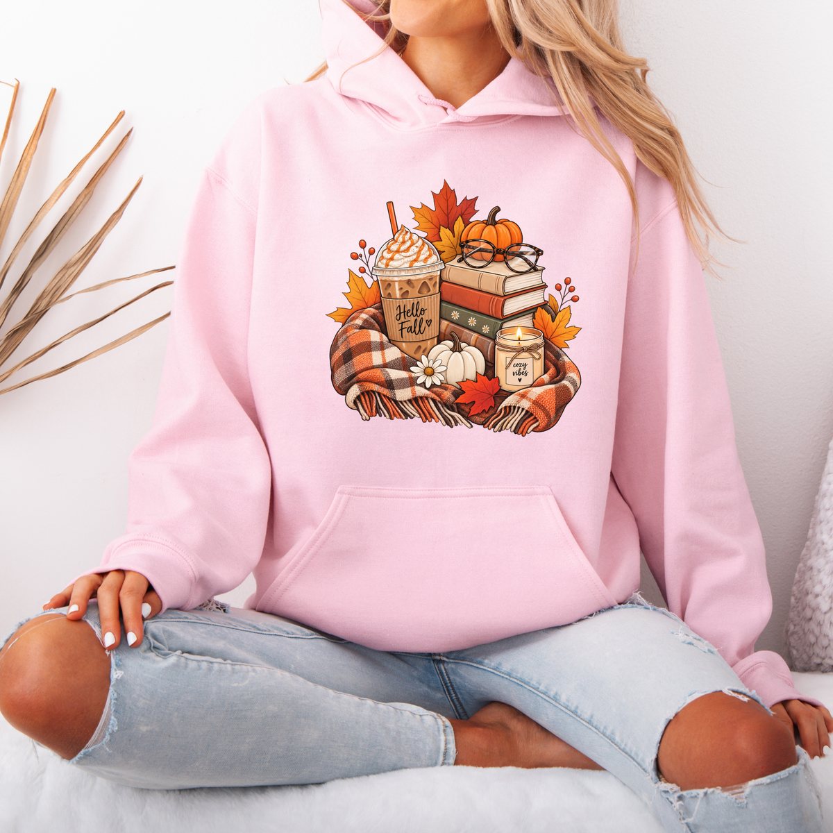 🍂📚 Hello Fall Bookish Premium Hoodie ☕✨
