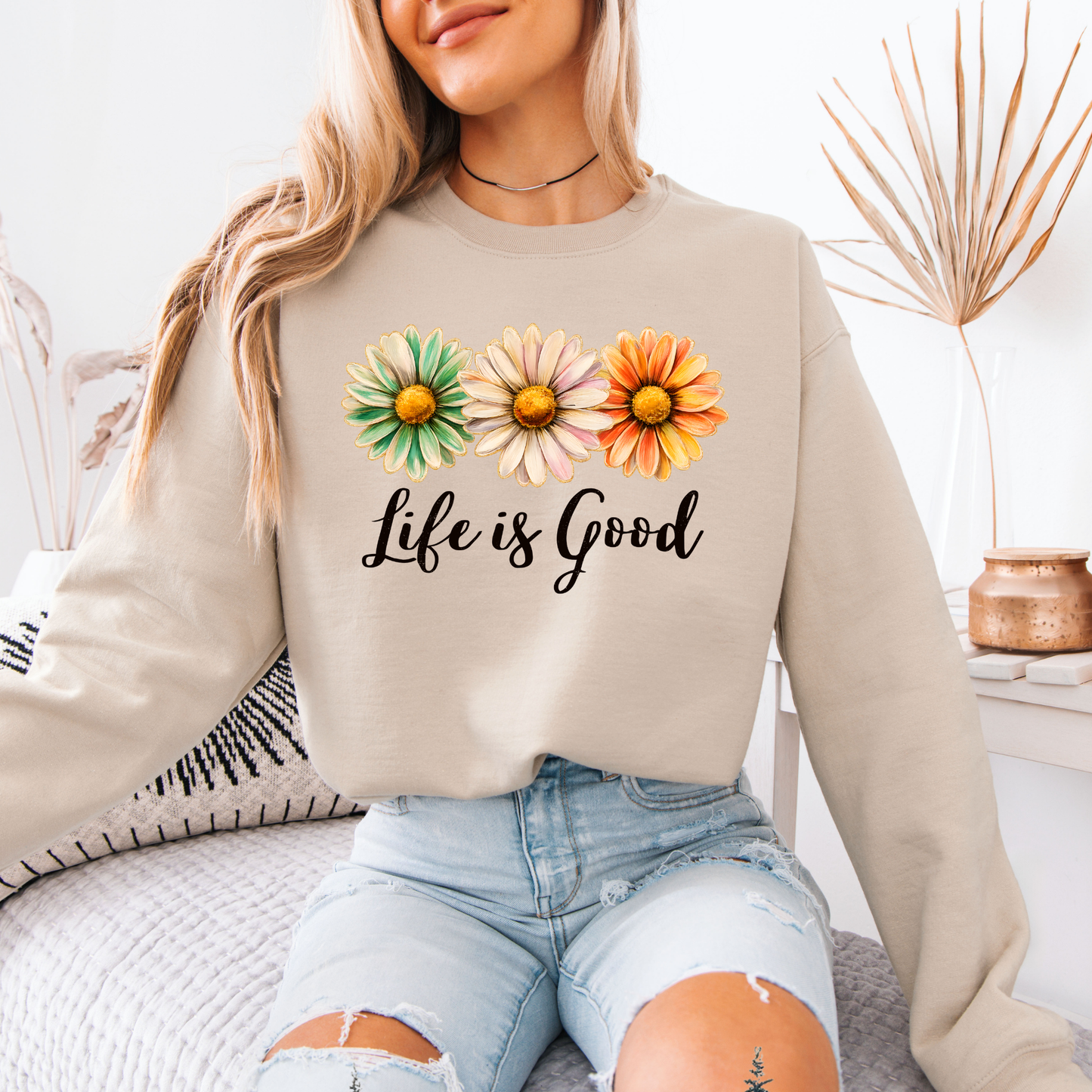 Life is Good Sweatshirt 🌼💛✨