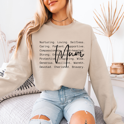 💖 “Mama — Nurturing, Loving, Selfless” Cozy  Sweatshirt
