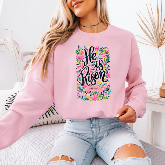 He is Risen Cotton Sweatshirt