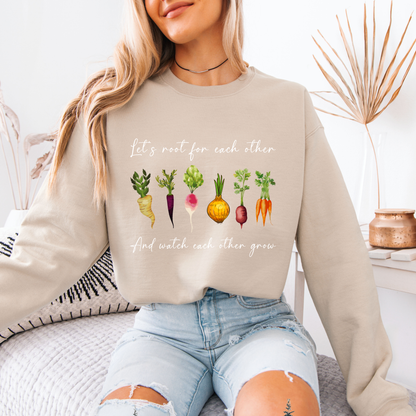 🥕🌿 Let's Root Sweatshirt 🌱💛